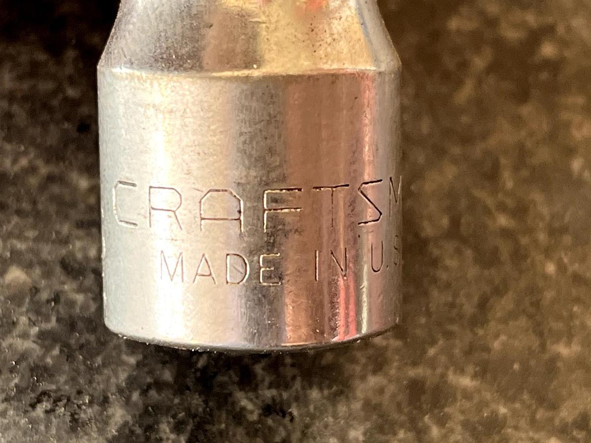 Used Craftsman 7/16" 12 Point 1/2" Drive Socket V 47501 Made In USA