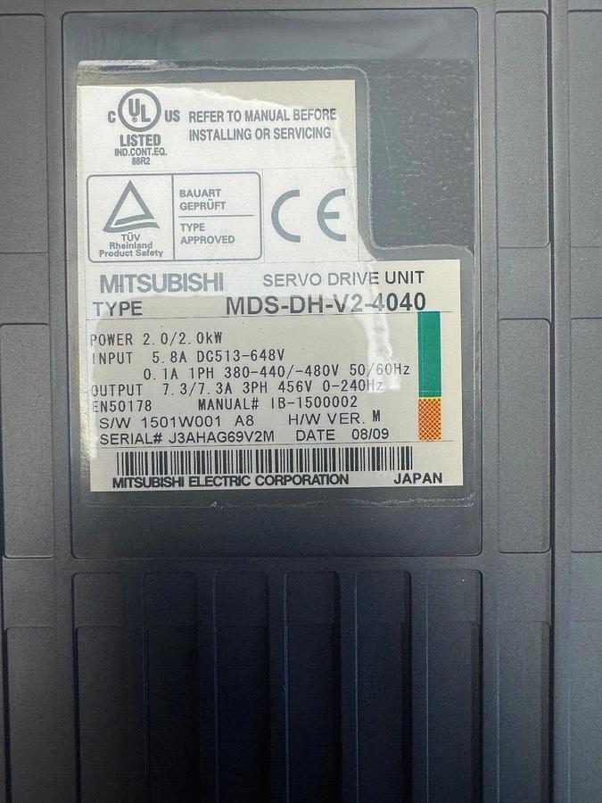 Used Mitsubishi MDS-DH-V2-4020  S/N: J3AHAG69V2M