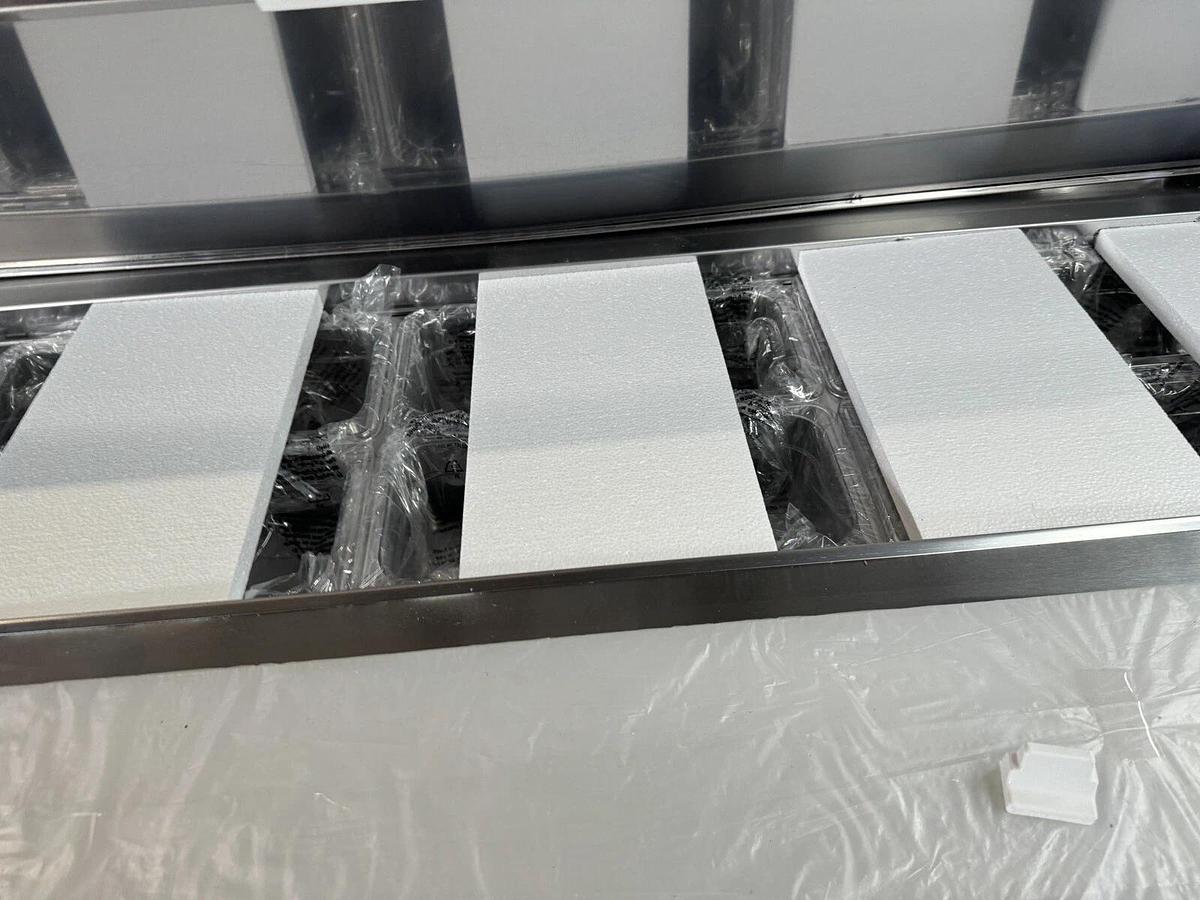 Blue Air BLPT72-HC 72" Three Section Sandwich Prep Table, 20.2 cu. ft.