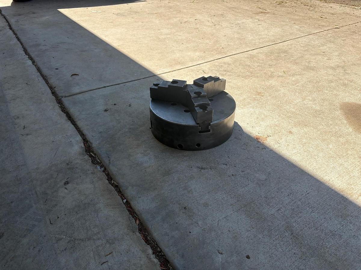 Used PHASE 2,  12" 3-Jaw Chuck 4" Hole Self Centering Jaws