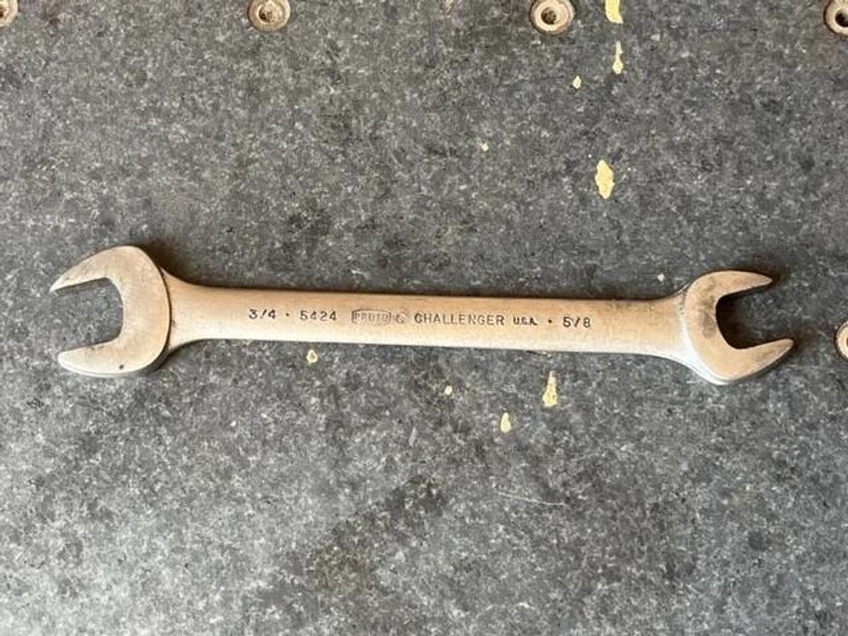 Used Challenger by Proto  5/8-3/4”Double Open End Wrench Made In USA