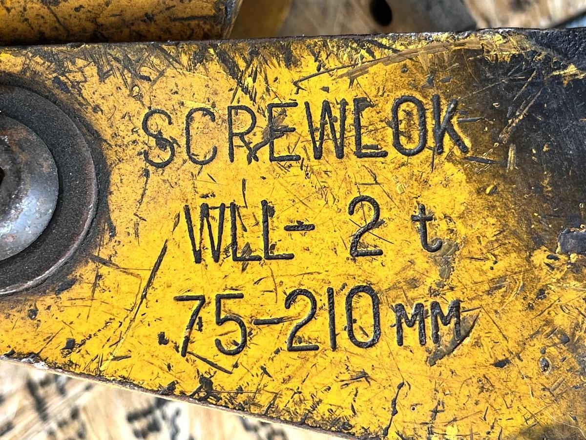 Used CM CAMLOK  2 Ton Beam lifting Clamp 75 - 210 mm,