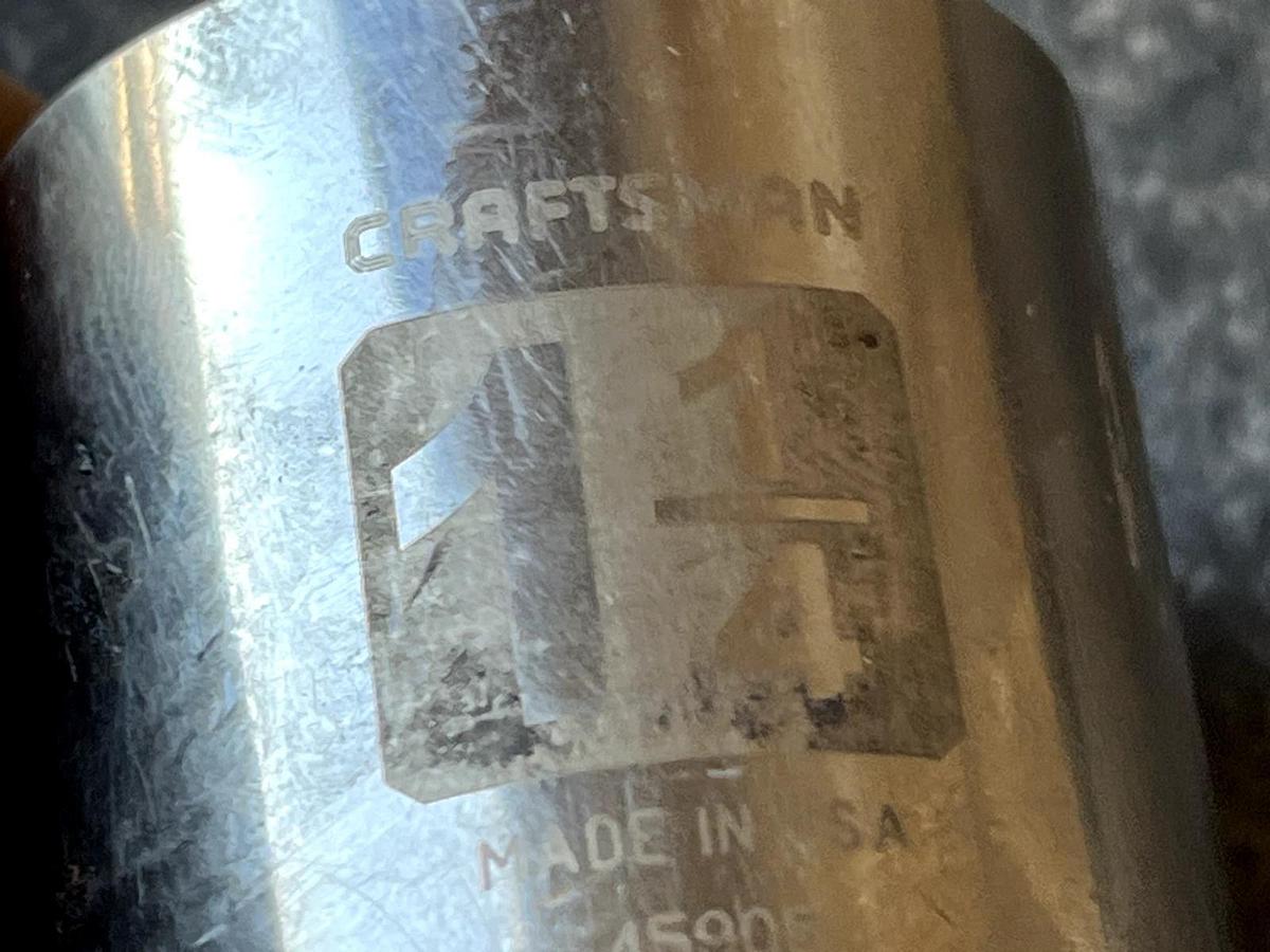 Used Craftsman Easy Read Socket 1-1/4" 1/2" Drive Shallow 12 Point 45905
