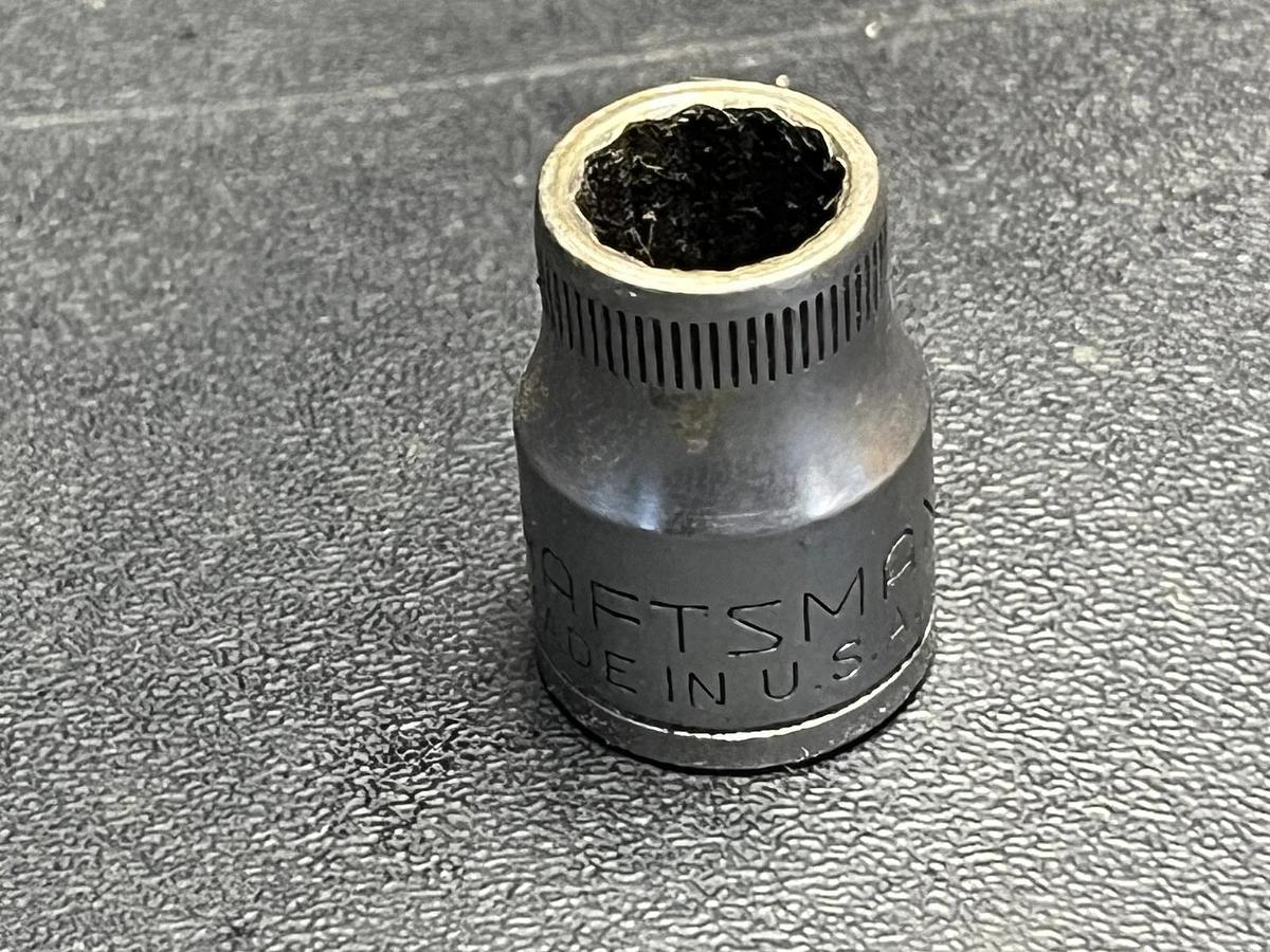 Used Craftsman USA 9mm 12 Point 3/8" Drive Shallow Socket 44301 G Series            n