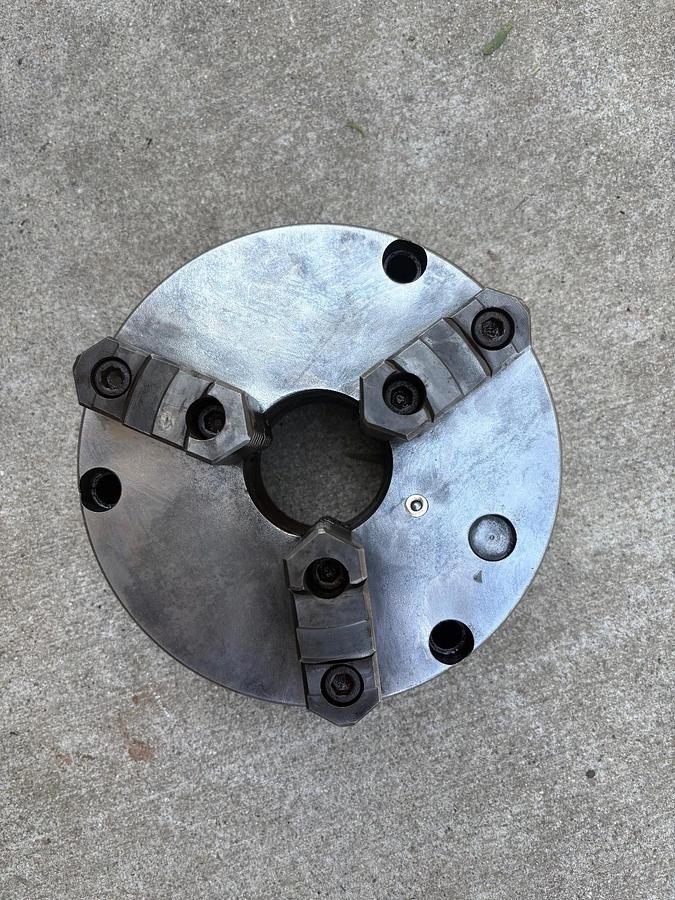 Used PHASE 2,  8" 3-Jaw Chuck 2" Hole Self Centering Jaws