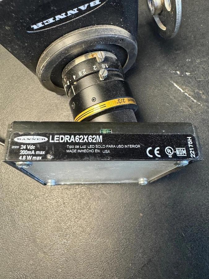 Used BANNER VE202G1A SERIES VE, Banner LEDWA62X62M, Banner LCF16LEVMP Smart Camera