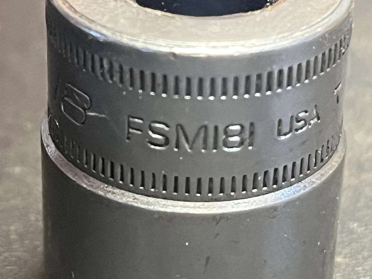 Used Snap-on Tools FSM181 3/8" Drive 18mm 6 Point Metric Socket