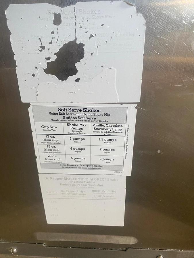 Used Frozen Yogurt Machine/Milkshake: Taylor Crown. Model: C713-33