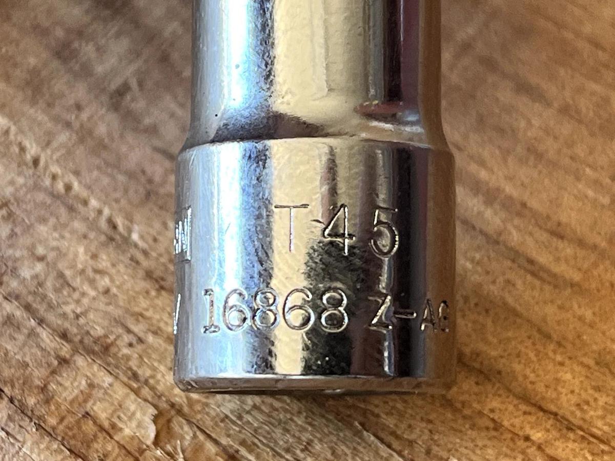 Used Craftsman Tools T45 Torx Socket 3/8" Drive evolv 16868