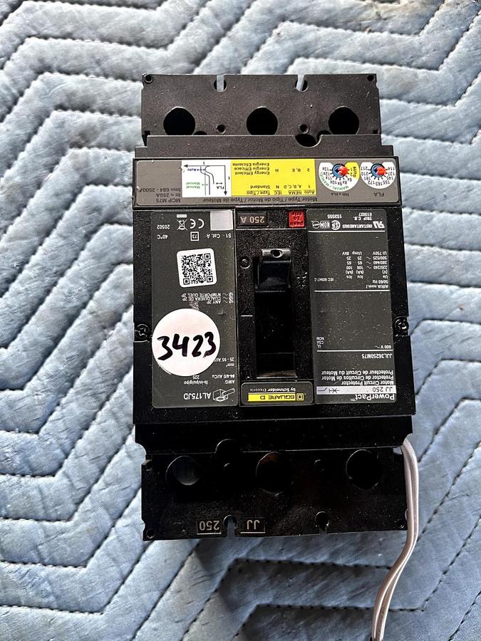 Square D JJF36250 PowerPact Current-limiting Circuit Breaker 250A JJ250 3 Pole