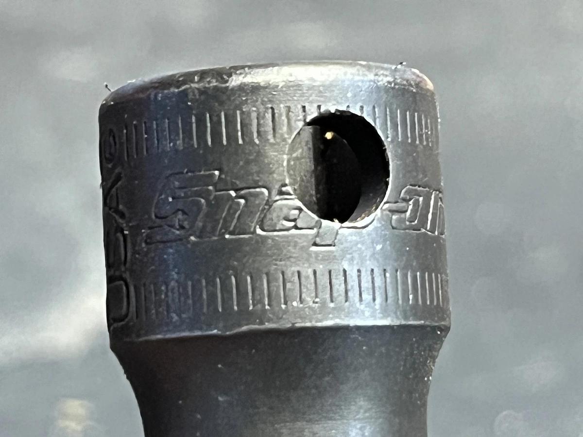Used Snap-On SIMFM9A, 3/8" Drive, 9mm. Impact Socket, 2.1" Deep, 6 Point.