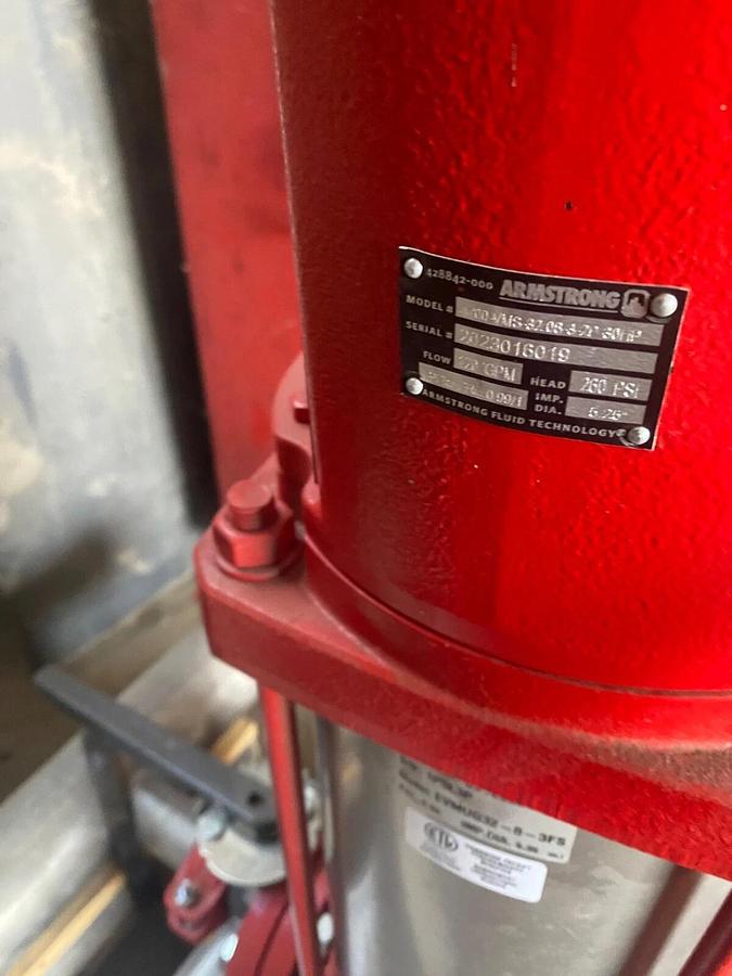 Used Armstrong Vertical Multistage Water Pump VMS 4700