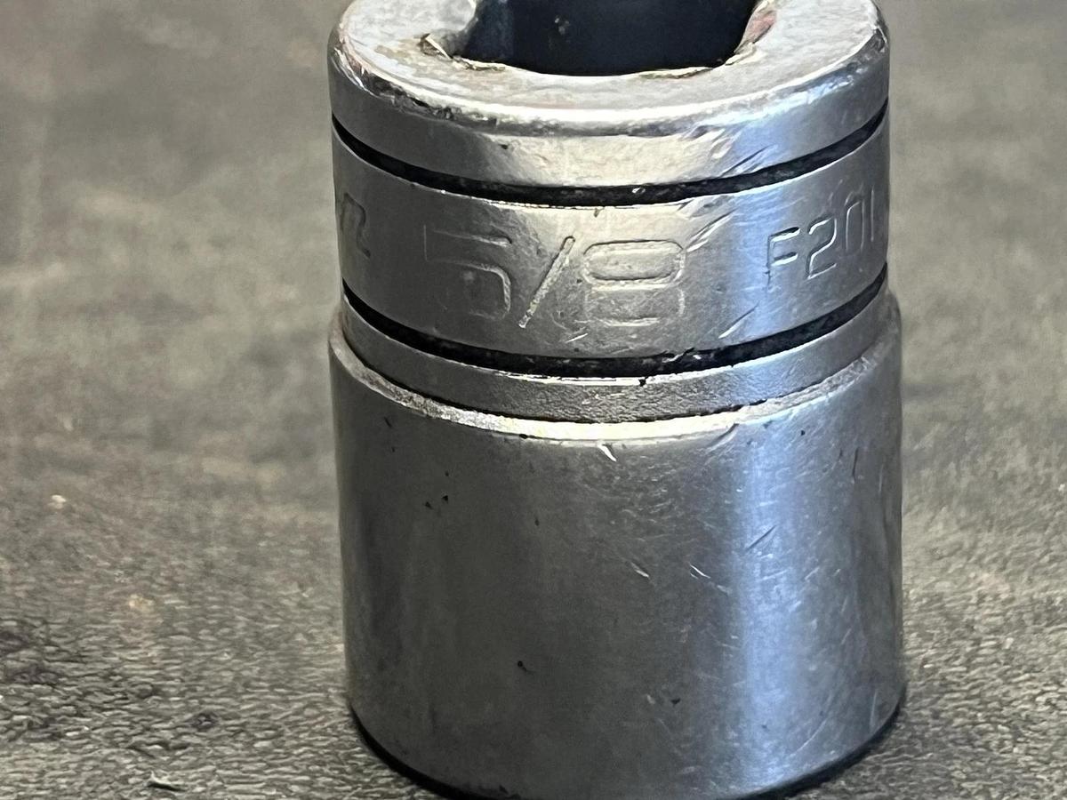Used Snap On Tools F201 5/8" SAE Flank Drive Shallow Socket 3/8" Drive 12 Point USA