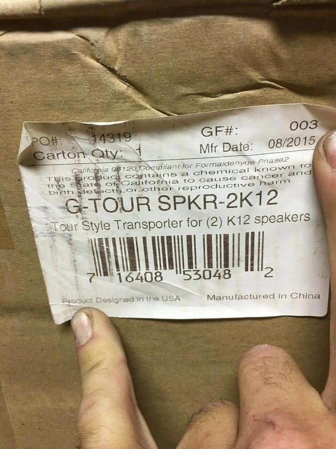 Gator G-TOUR SPKR-2K12 Speaker Speaker Wood Flight Case