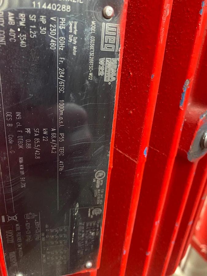 WEG 30 HP W22 NEMA Premium Motor NEW Model 03036ET3E286TSC-W22