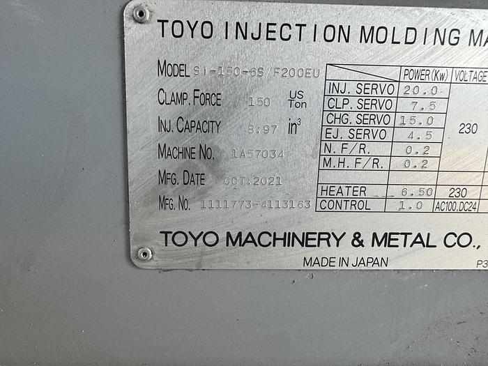 Used 2021 Toyo Si-150-6S. F200EU