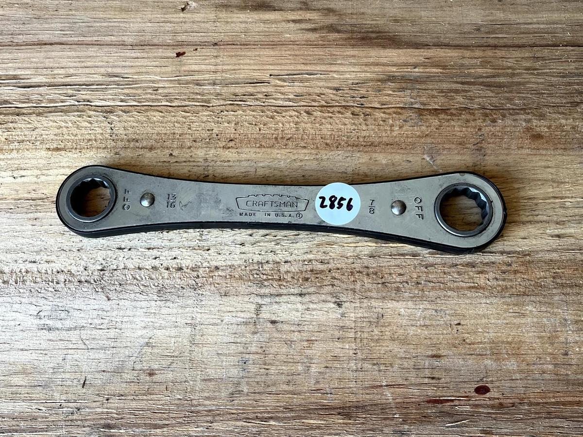 Used Craftsman 9-43685  I  USA Ratcheting Box Wrench 7/8 and 13/16 Vintage