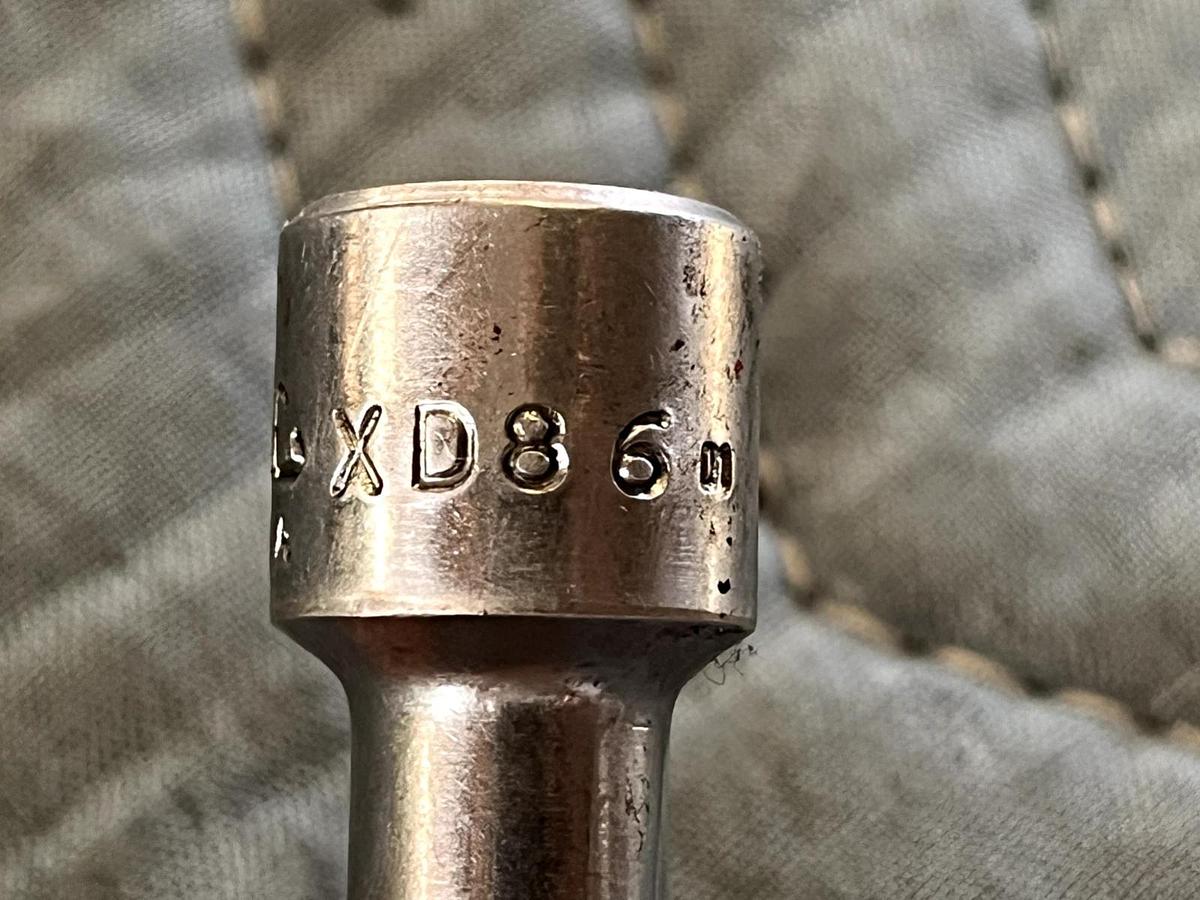 Used Mac Tools XD86 1/4" SAE 3/8"dr Deep Chrome 6pt Socket