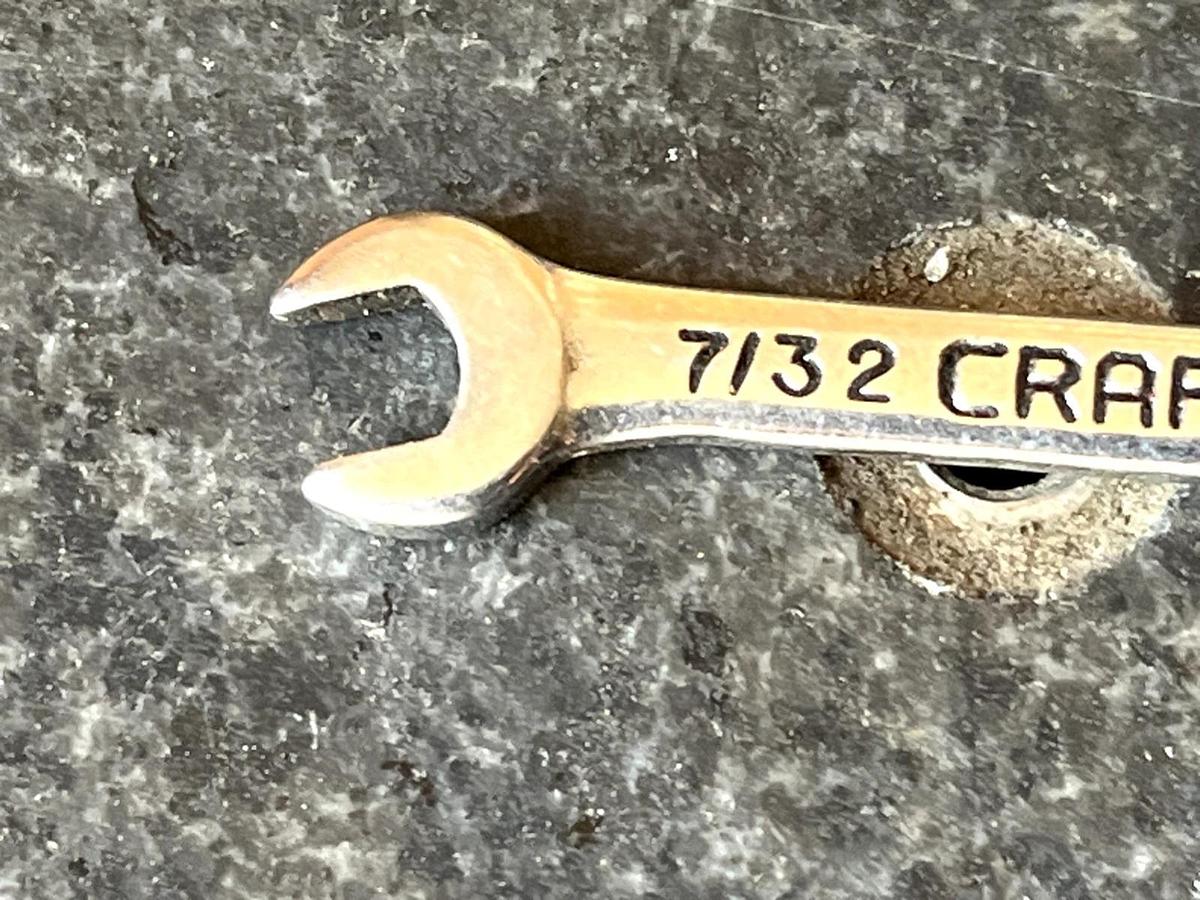 Used Craftsman  7/32" x 15/64"  12 Point Midget Ignition Combination Wrench