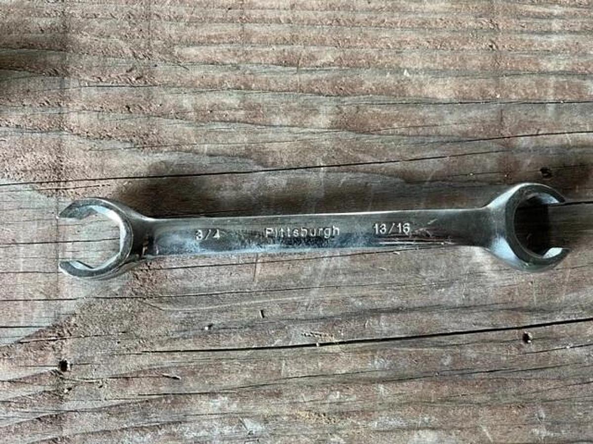 Used Pittsburgh 5pc Double-End Flare Nut Wrench Set Standard 1/4"-13/16"