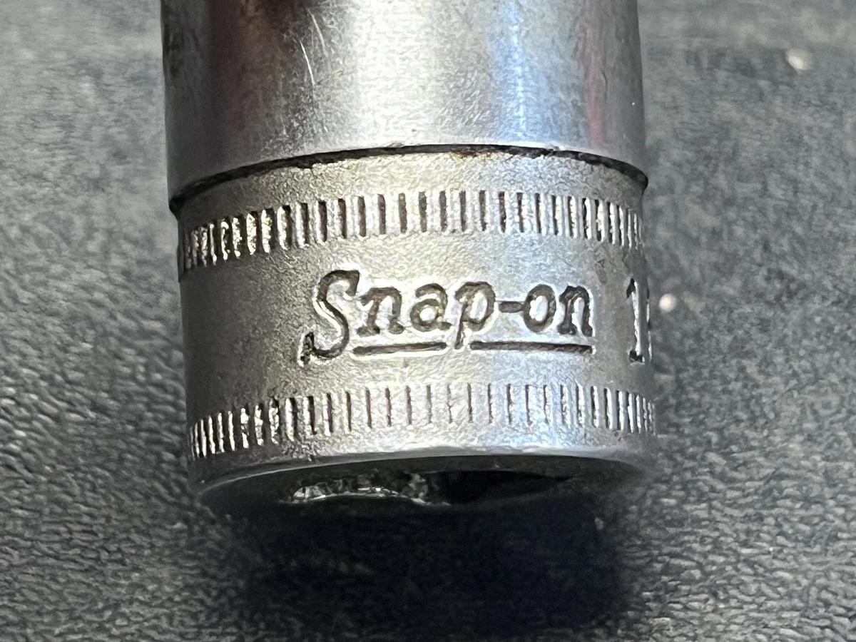 Used snap on fsm161 16mm 3/8 drive metric shallow 6 point chrome socket