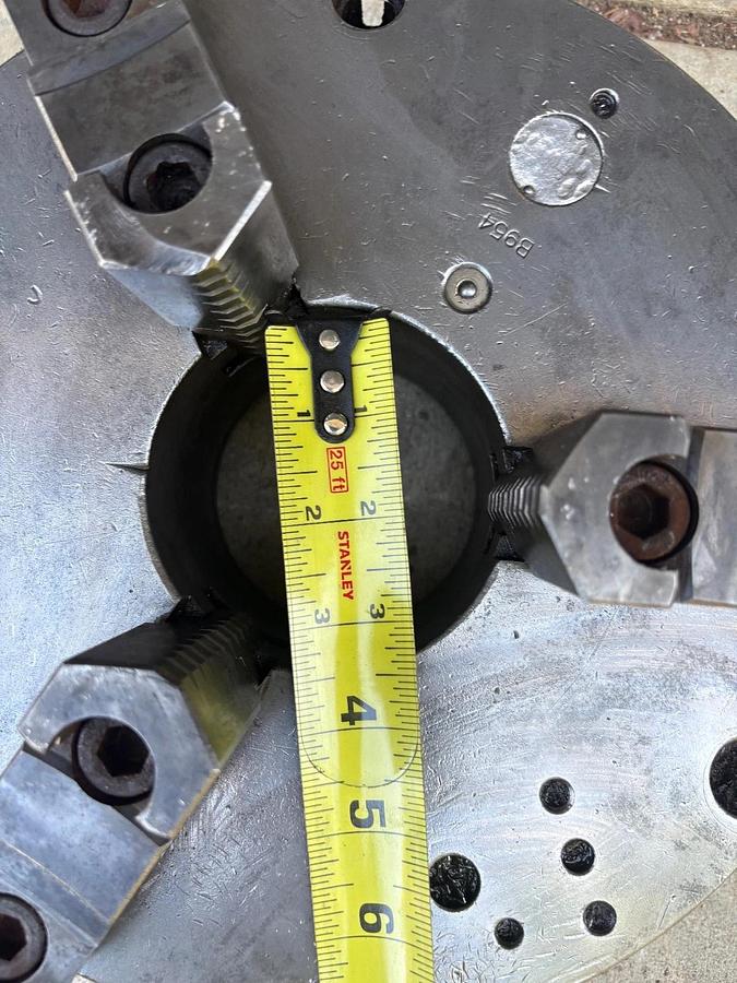 Used PHASE 2,  10 1/2" 3-Jaw Chuck 3 1/2" Hole Self Centering Jaws