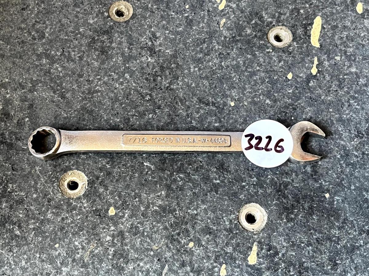 Used Craftsman 7/16in. Combination Wrench VA 44694 Made in USA,  6" long 12 Point