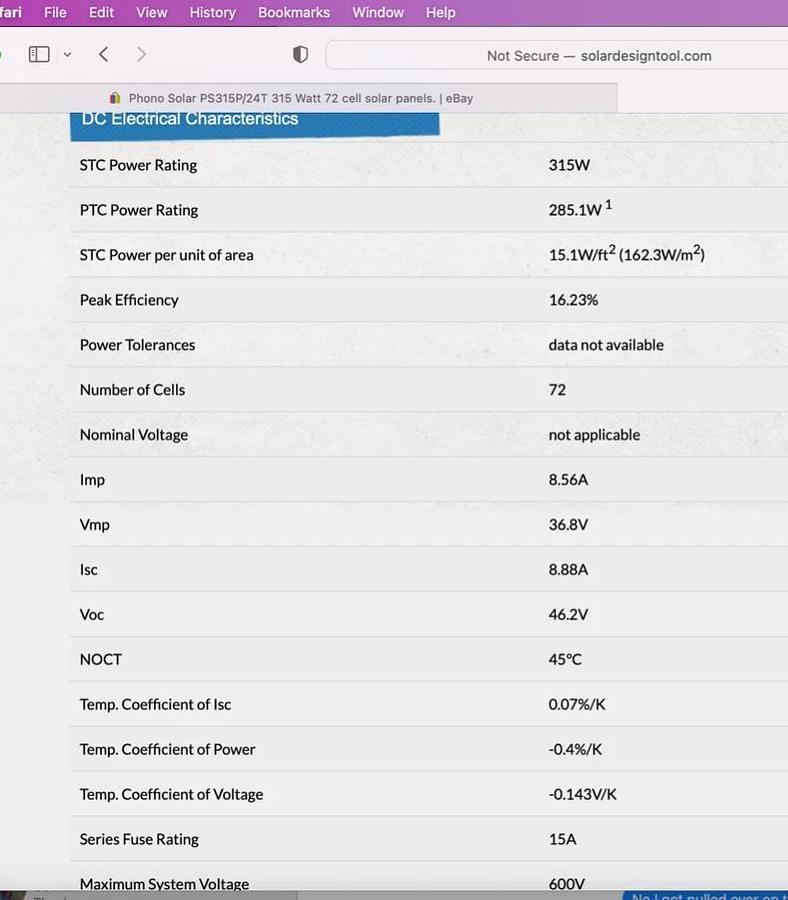 Used Phono Solar PS315P/24T 315 Watt 72 cell solar panels.