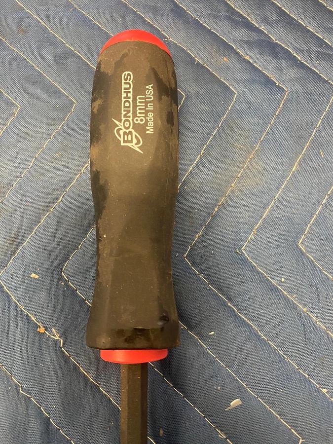 Used BONDUS 3772 BALL TIP 8MM HEX SCREWDRIVER LONG SHAFT