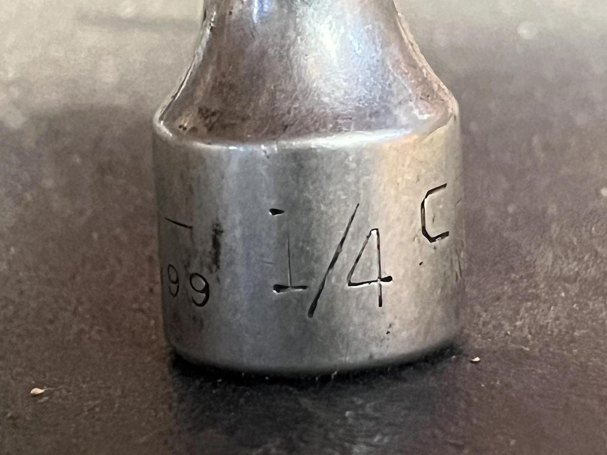 Used Craftsman USA 1/4" 6 Point 3/8" Drive Shallow Chrome Socket 42999 Inverted G