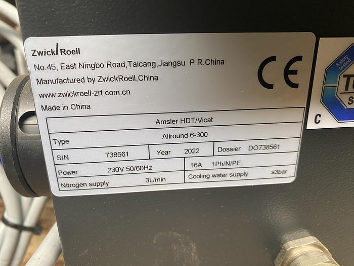 Used 2022 Zwick/Roell Amsler HDT/VIcat