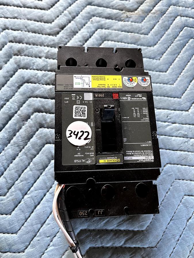 Square D JJF36250 PowerPact Current-limiting Circuit Breaker 250A JJ250 3 Pole