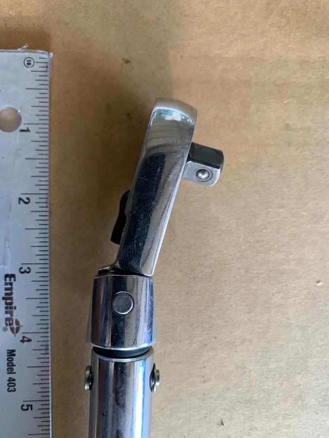 Used MATCO TOOLS 3/8 DRIVE 15-75 FOOT POUND TORQUE WRENCH TRB75FK FLEX HEAD