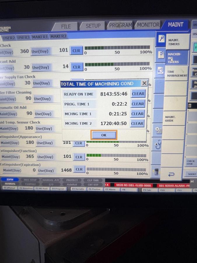 Used Mitsubishi EDM. EA8SM EDM, 2018, 4/7 SHUTTLE ATC, SYSTEM 3R, C-AXIS RAM-TYPE