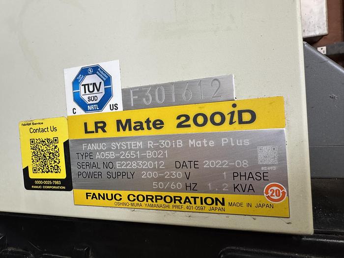 Used 2022 Fanuc LR Mate 200iD L7
