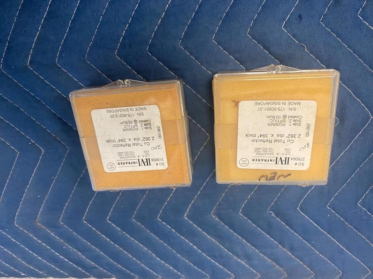 Used II-VI Infrared CU Total Reflector 2.362" X .394" 296180 Side PO/MMR Side SPT/UC