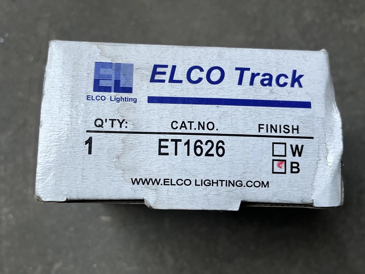 Used ELCO ET1626 Line Voltage GU10 Bowen™ Track Fixture Gimbal 50W Black
