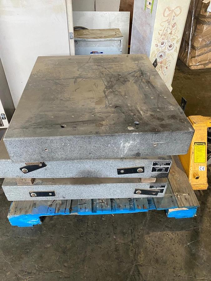 Used Standridge Grade-A Black Granite Surface Plate 40" x 34.5" x 6.5"