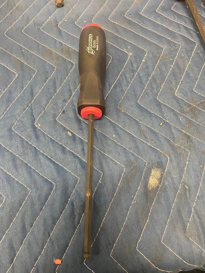 Used BONDUS 3772 BALL TIP 6MM HEX SCREWDRIVER STANDARD SHAFT