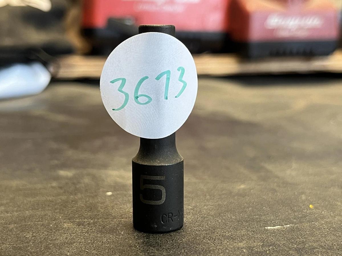 Used MATCO Tools "ADV" ADP5M6V, 1/4" Dr. 5MM Impact Socket, 2" Deep, 6-Point.