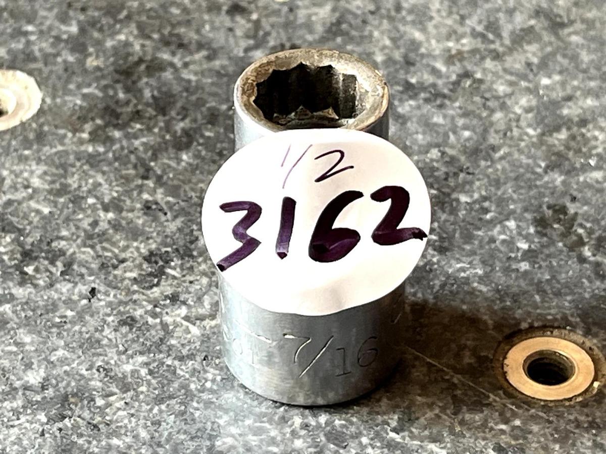 Used Craftsman 7/16" 12 Point 1/2" Drive Socket V 47501 Made In USA