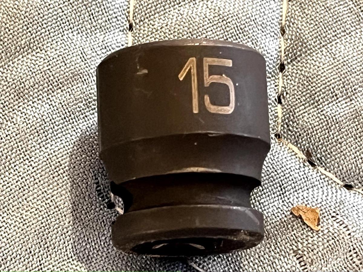 Used MATCO TOOLS "ADV" BSP15M6V, 3/8" DRIVE, 15MM. IMPACT SOCKET, 6 POINT.