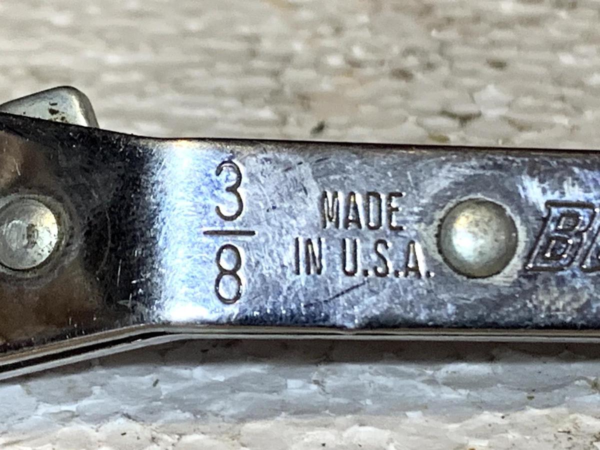 Used BLUE POINT RYA1214  3/8"  7/16" 12 PT DIRECTIONAL RATCHETING OFFSET BOX WRENCH