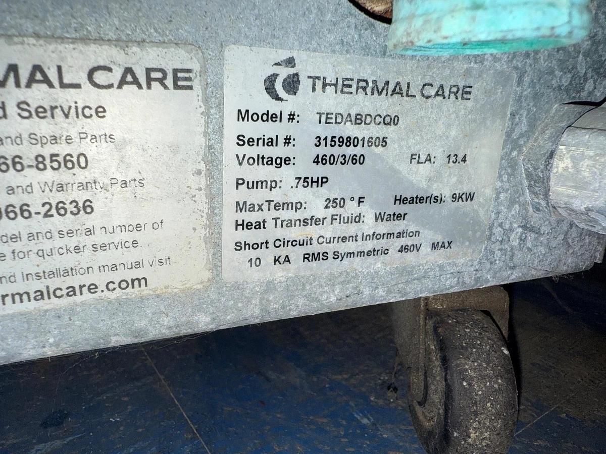 Used Thermal Care Aqua Therm Chiller Model TEDABDCQ0