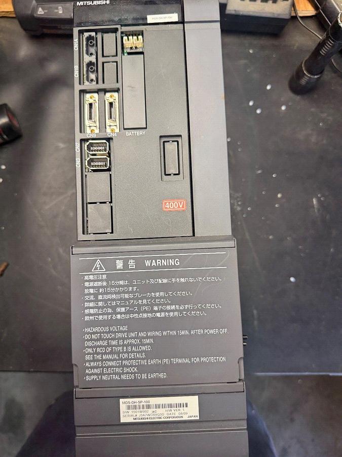 Used Mitsubishi Spindle Drive Unit - MDS-DH-SP-100 S/N: J3A7WG69Q3D