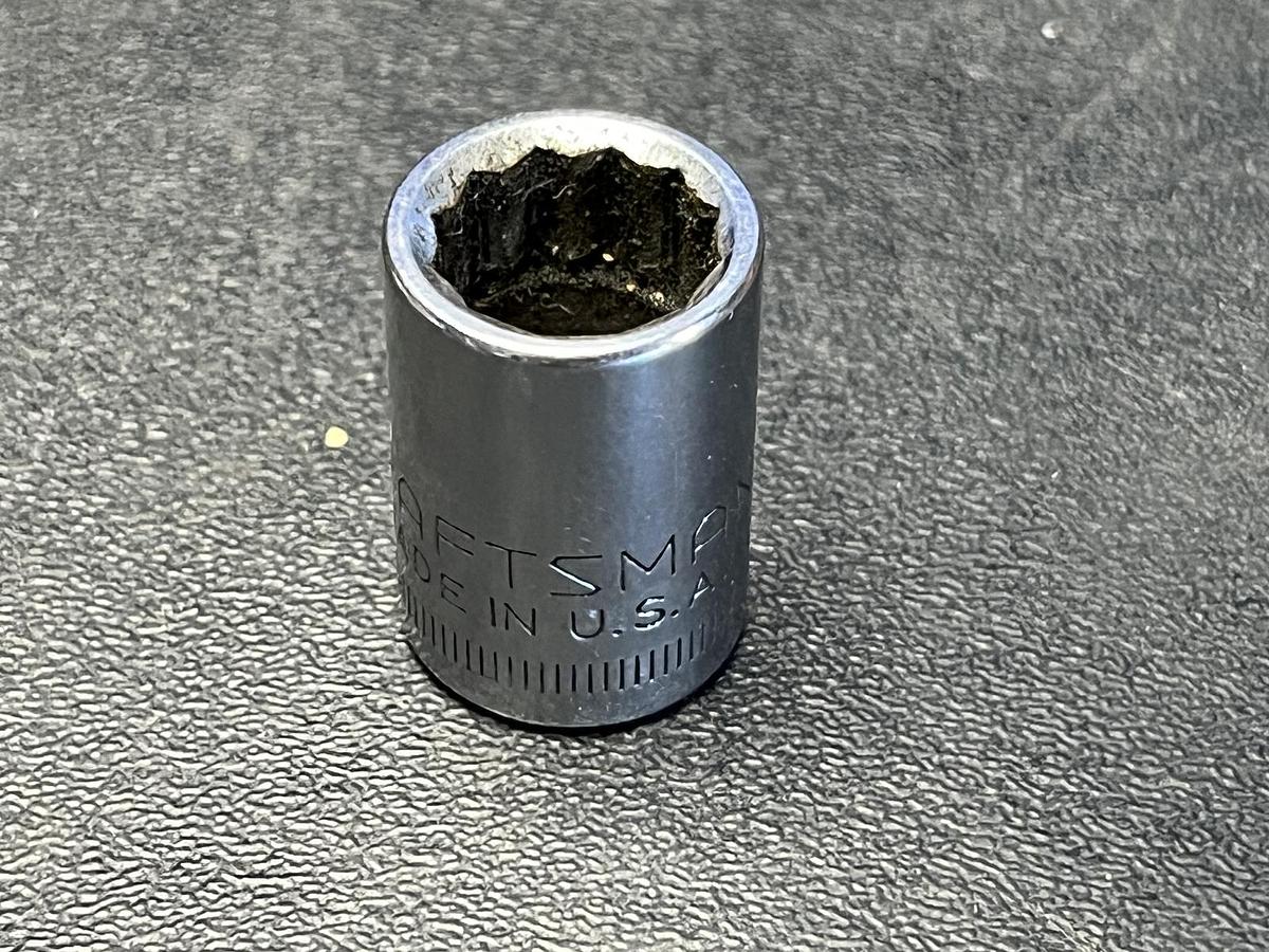 Used Craftsman USA 11mm 12 Point 3/8" Drive Shallow Socket 44309 G Series