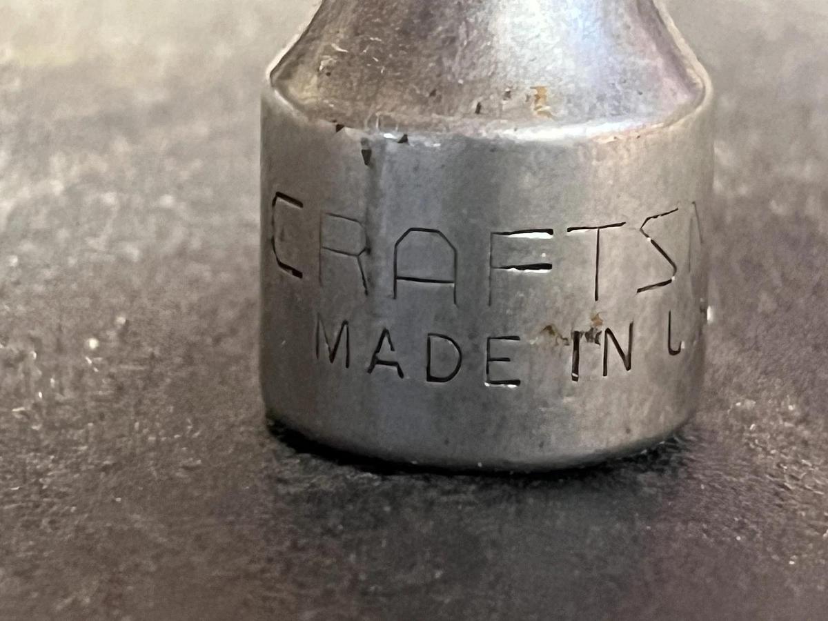 Used Craftsman USA 1/4" 6 Point 3/8" Drive Shallow Chrome Socket 42999 Inverted G