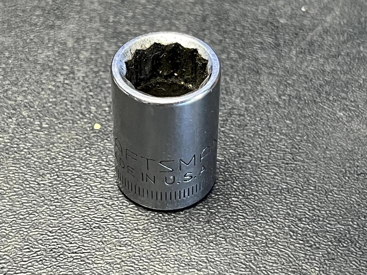 Used Craftsman USA 11mm 12 Point 3/8" Drive Shallow Socket 44309 G Series