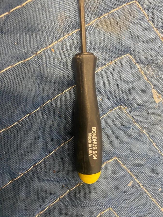 Used Bondhus 38606 7/64" Ball End Tip Hex Screwdriver