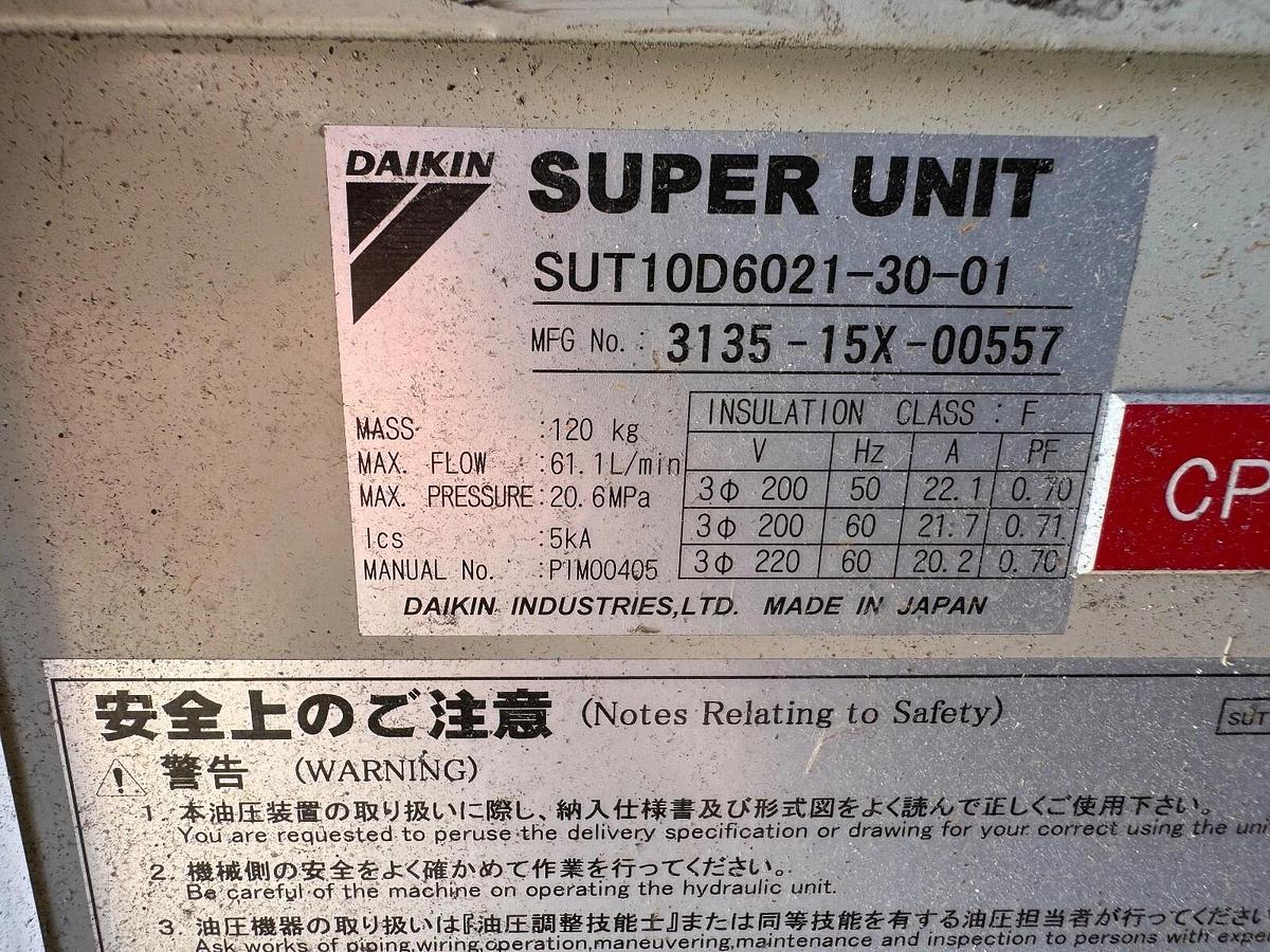 Used Daikin SUT10D6021-30-01 100L Double pump Hydraulic Unit